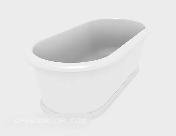 Square Jacuzzi Bathtub With Stair 3d model