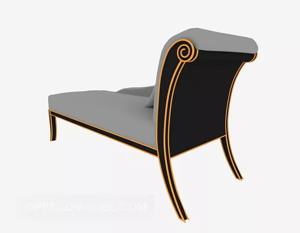 Long-shaped Single Sofa 3d model Long-shaped Single Sofa 3d model