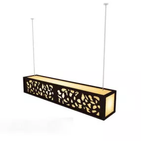 Long Square Body Type Chandelier 3d model