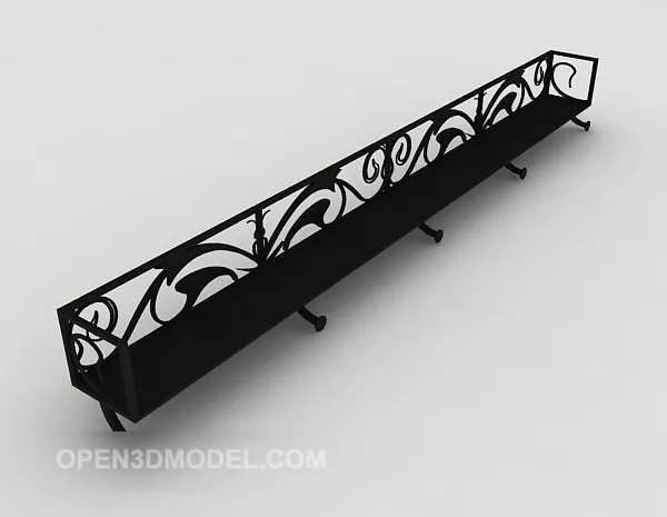 Long Strip Leisure Chair 3d model Long Strip Leisure Chair 3d model