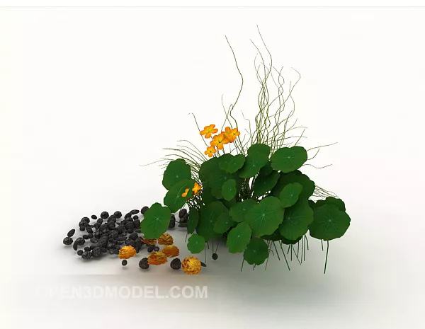 Lotus Plant Tree 3d model Lotus Plant Tree 3d model