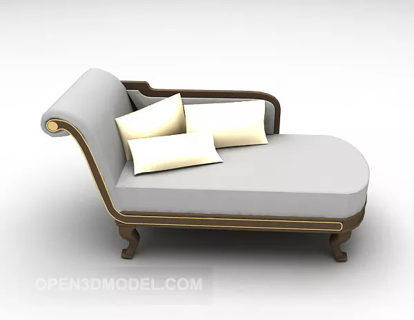 Leather Lounge Chair Curved Shape 3d model
