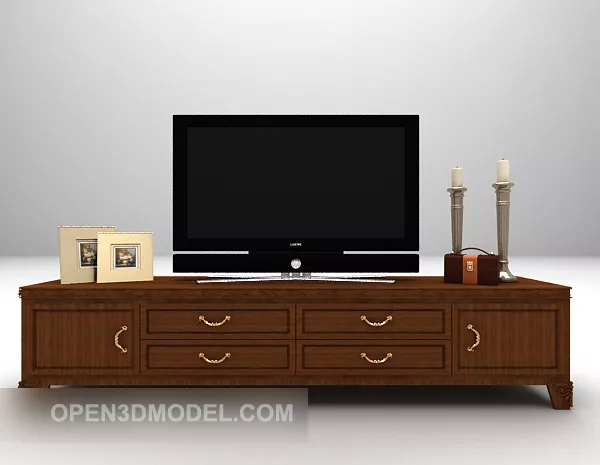 Low Tv Cabinet Wooden Material 3d model Low Tv Cabinet Wooden Material 3d model