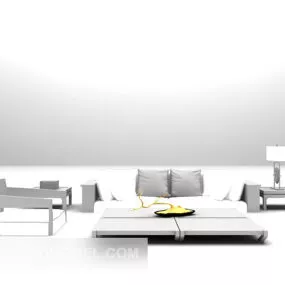 Low Set Sofa Furniture 3d model