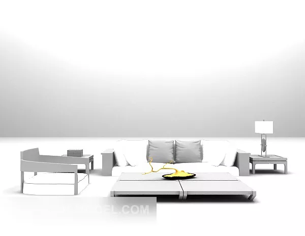 Low Set Sofa Furniture 3d model Low Set Sofa Furniture 3d model
