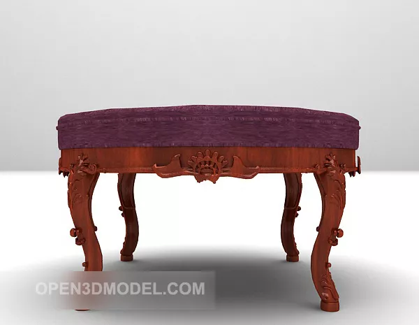 Classic Low Stool 3d model Classic Low Stool 3d model