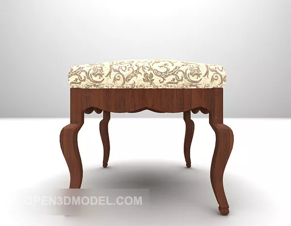 Red Wood Table Louver Stand 3d model