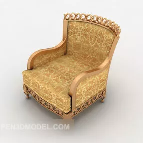 Luxury European Single Sofa 3d model