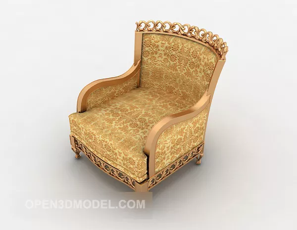 Luxury European Single Sofa 3d model Luxury European Single Sofa 3d model