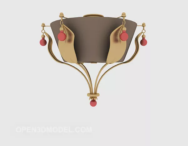 Luxury Golden Chandelier 3d model Luxury Golden Chandelier 3d model