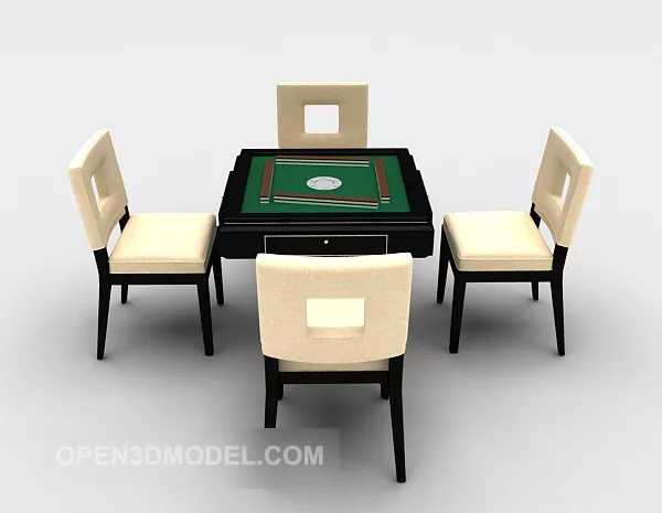 Chinese Mahjong Game Table Furniture 3d model Chinese Mahjong Game Table Furniture 3d model