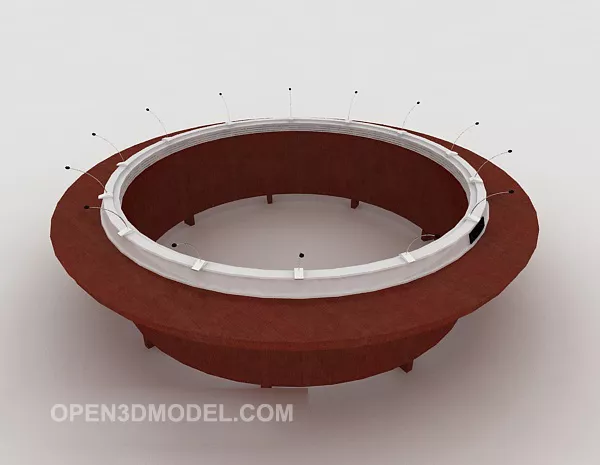 Mahogany Conference Table 3d model Mahogany Conference Table 3d model