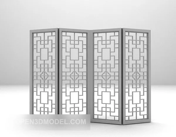 Panel Screen Carved Cicles 3d model