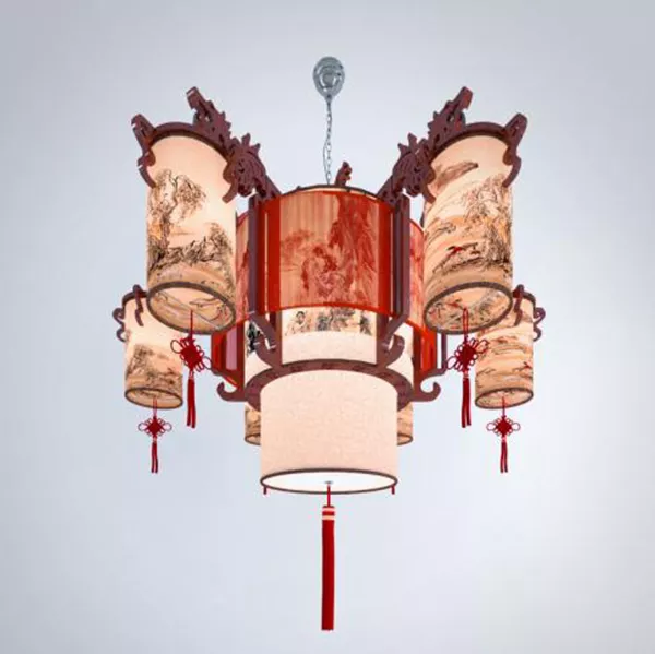Mahogany Chandelier Furniture 3d model Mahogany Chandelier Furniture 3d model