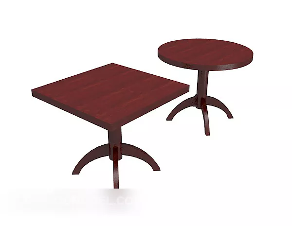 Mahogany Side Table Coffee Table 3d model Mahogany Side Table Coffee Table 3d model