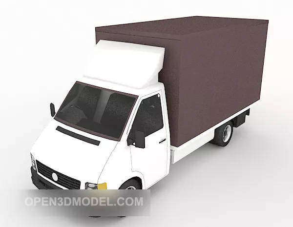Heavy Transport Truck With Empty Back 3d model