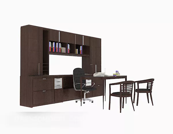 Manager Room Desk 3d model Manager Room Desk 3d model