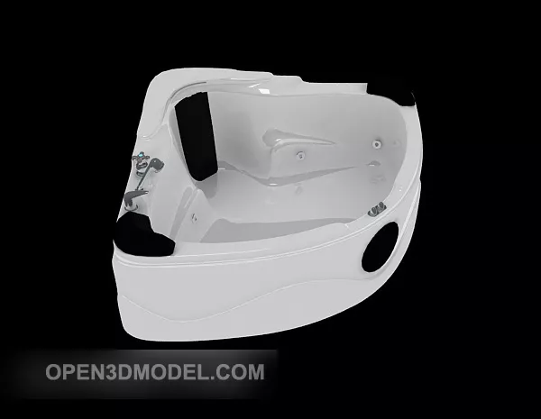 Simple Plastic Bathtub 3d model