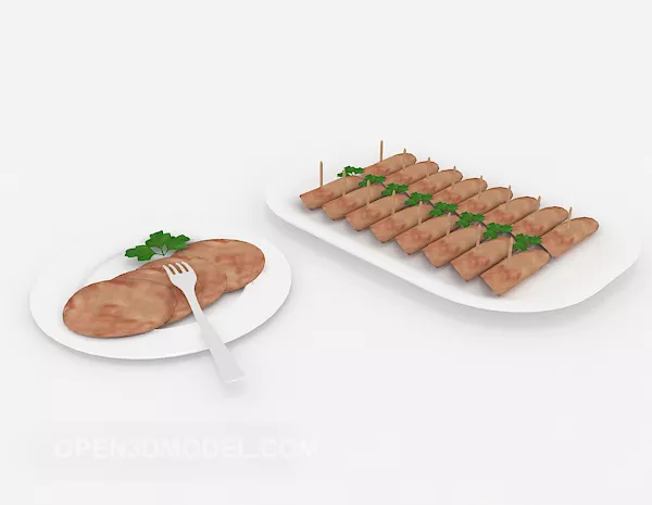 Meat Slice Decoration 3d model Meat Slice Decoration 3d model