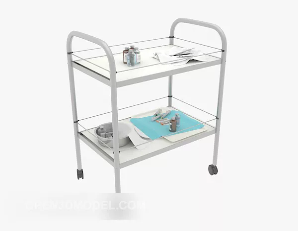 Wire Shopping Cart V1 3d model