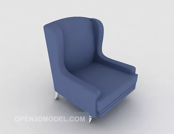 Mediterranean Blue Single Sofa 3d model Mediterranean Blue Single Sofa 3d model