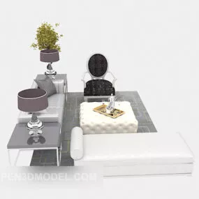 Mediterranean Sofa 3d model