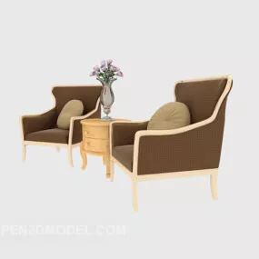 Mediterranean Single Sofa V1 3d model