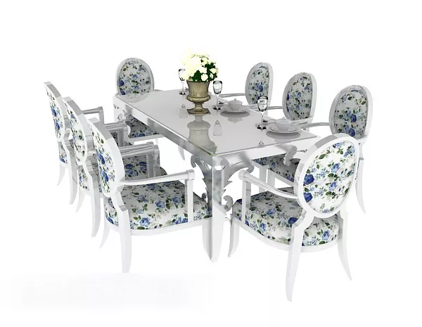 Mediterranean Table And Table Chair 3d model Mediterranean Table And Table Chair 3d model