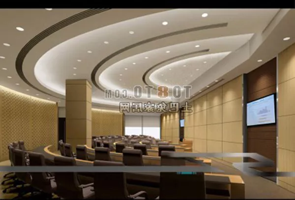 Meeting Space With Ceiling Decoration Interior 3d model Meeting Space With Ceiling Decoration Interior 3d model