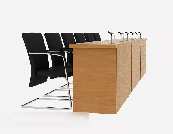 Meeting Leader Speaking Table Chair 3d model Meeting Leader Speaking Table Chair 3d model