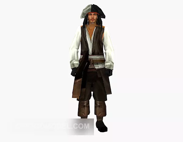 Johnny Depp Pirate Character 3d model Johnny Depp Pirate Character 3d model