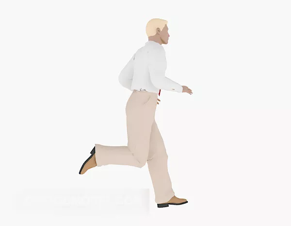 Business Men Running Character 3d model Business Men Running Character 3d model