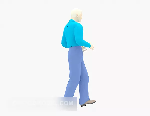 Men On Walk Character 3d model Men On Walk Character 3d model