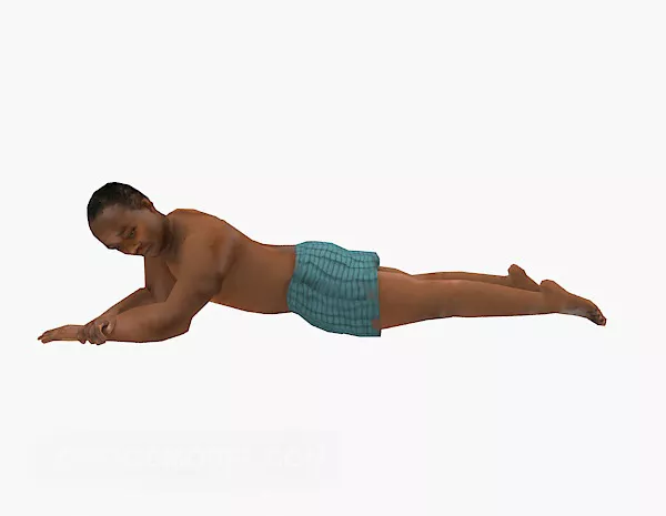 Men In Swimsuit Character 3d model Men In Swimsuit Character 3d model