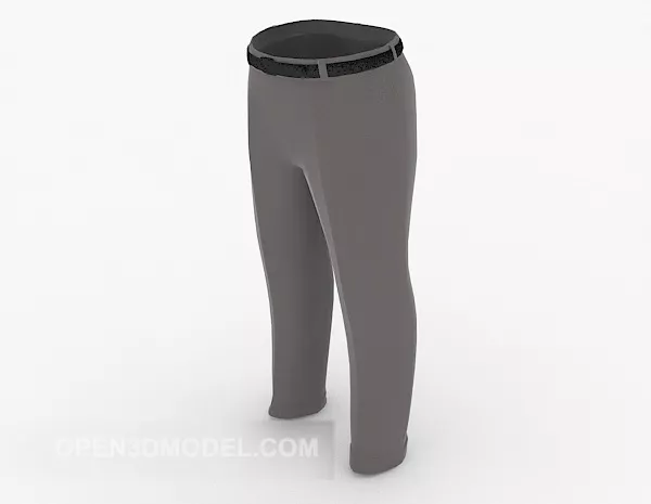 Men’s Pants Grey Fashion 3d model Men’s Pants Grey Fashion 3d model