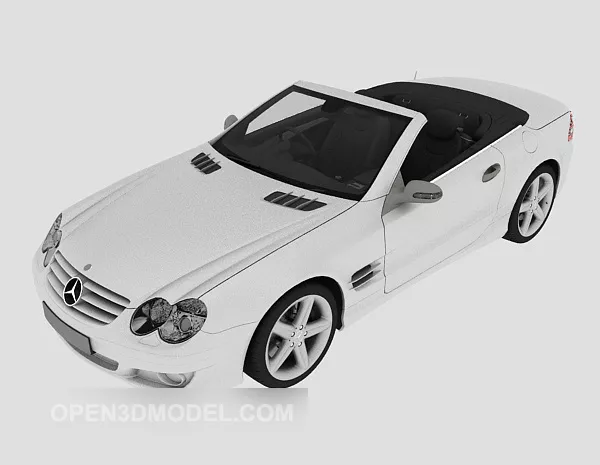 Mercedes Cabriolet Car White Paint 3d model Mercedes Cabriolet Car White Paint 3d model