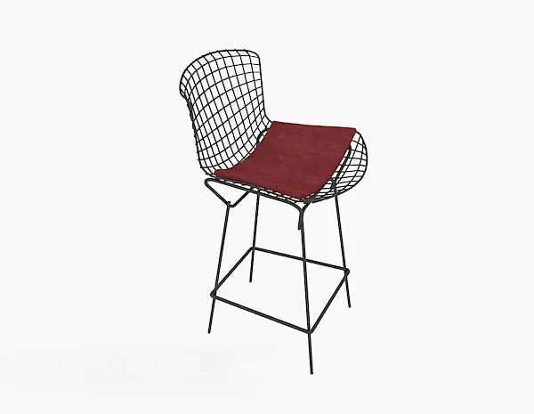 Mesh High Chair Kitchen Bar 3d model Mesh High Chair Kitchen Bar 3d model