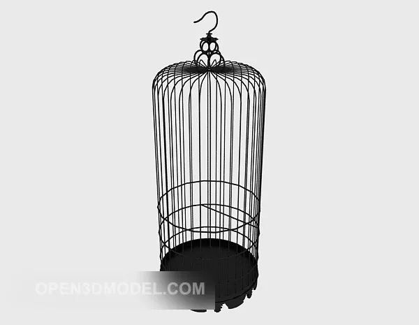 Metal Birdcage Black Color 3d model Metal Birdcage Black Color 3d model