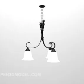 Iron Metal Chandelier 3d model