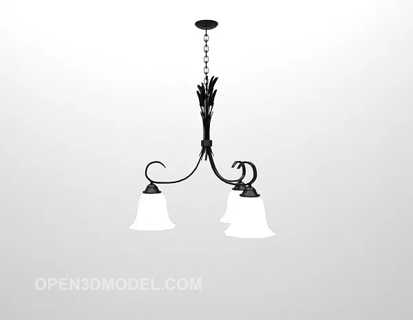 Iron Metal Chandelier 3d model Iron Metal Chandelier 3d model
