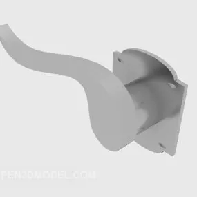 Metal Door Handle V1 3d model
