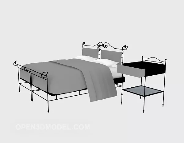 Simple Nightstand With Book 3d model