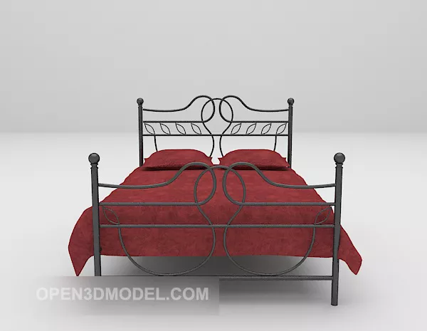 Metal Material Bed Furniture 3d model Metal Material Bed Furniture 3d model