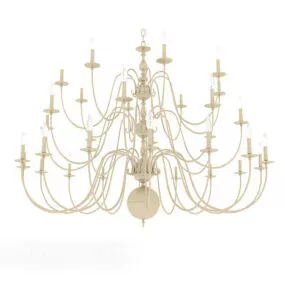 Metal Vintage Chandelier 3d model