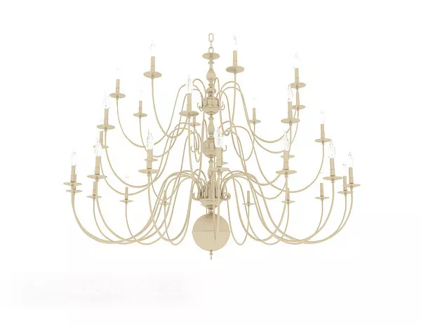 Metal Vintage Chandelier 3d model Metal Vintage Chandelier 3d model