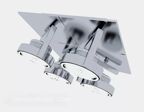 Spotlight Steel Covered 3d model