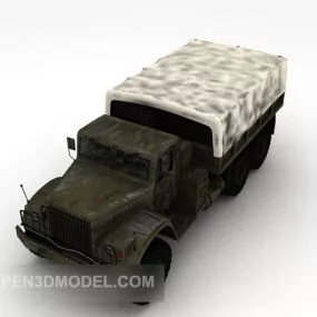 Old Military Truck Vehicle 3d model