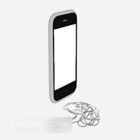 Mobile Phone With Headset 3d model