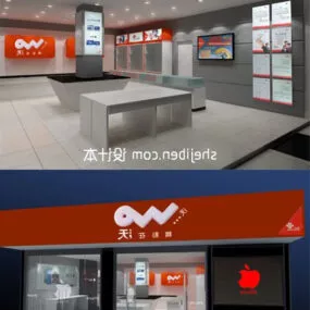 Mobile Showroom Interior 3d model
