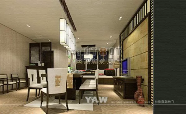 Modern Chinese Table Home Interior 3d model Modern Chinese Table Home Interior 3d model